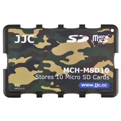 

JJC MCH-MSD10GR ultra-thin memory card holder SLR camera memory card holder TF card digital portable storage card package gray card cartridge (can put 10 MSD / TF card