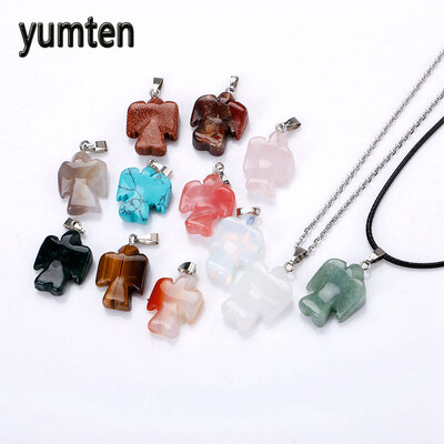 

12 PCS Crystal Pendant Necklace Lot Jewelry Making Swallows Bird Pendentif Pierre Naturelle Collares Mujer Hombre Women Charm