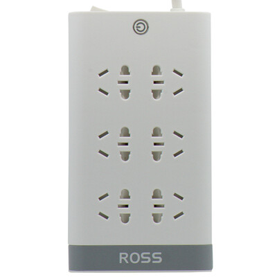 

(ROSS) W60 (30) шесть шесть отверстий многоцелевая защита детей энергосберегающая пожарная розетка плагин штепсельная вилка рядная линейная плата перемычка линейная плата коммутатор розетка полная длина 3 метра