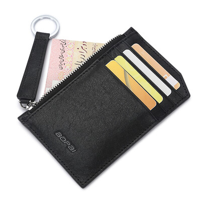 

Bopai ultra-thin card packet first layer leather document bag business card holder business purse can be placed driver&39s license black 816-002711