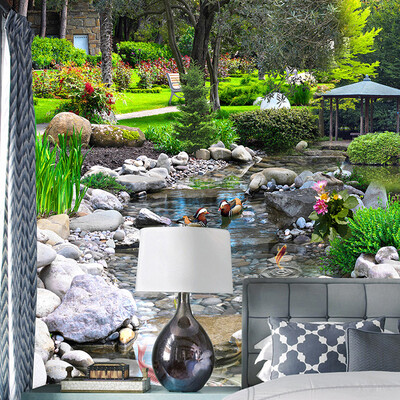 

Custom Photo Wall Paper 3D Park Green Plant Creek Nature Landscape Wall Painting Living Room Bedroom Background Mural Wallpaper