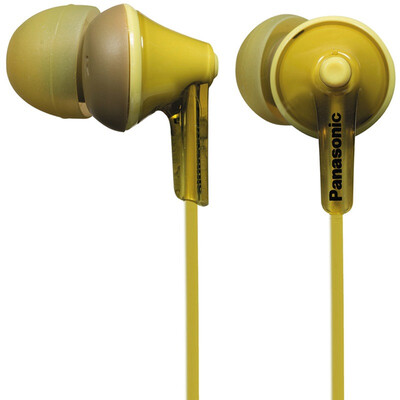 

Panasonic Panasonic RP-HJE125GK-Y fun in-the-ear headphones yellow wear comfortable isolated noise sound quality clear