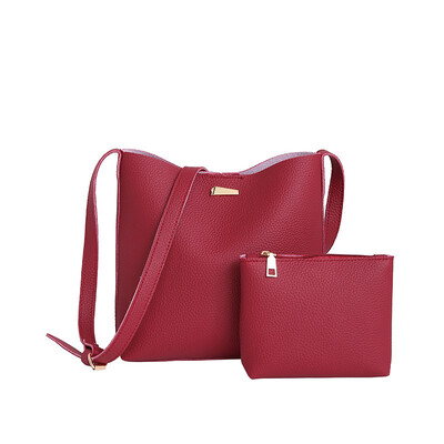 

DALFR Pu Leather Shoulder Bag Set Women Brands Handbags 2 Pcs Ladies Designer Crossbody Bags Famous Brand Women Bags 2017