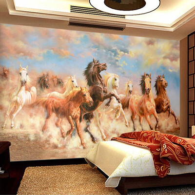 

Custom 3D Photo Wallpaper Hand Painted Abstract Horses Wall Mural Living Room Bedroom Background Non-woven Wallpaper Murals 3D