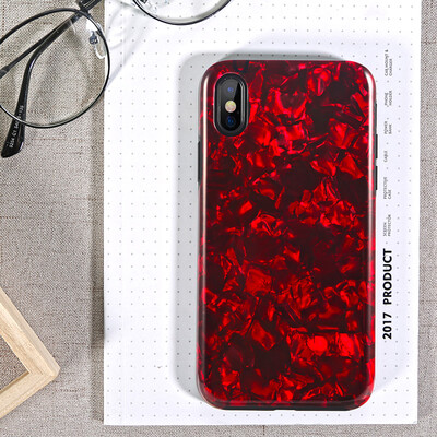 

Bangs Shi Benks Apple iPhoneX 10 mobile phone case protective sleeve Apple X all-inclusive protective case iX thickened drop mobile phone shell Star grain protection shell agate red