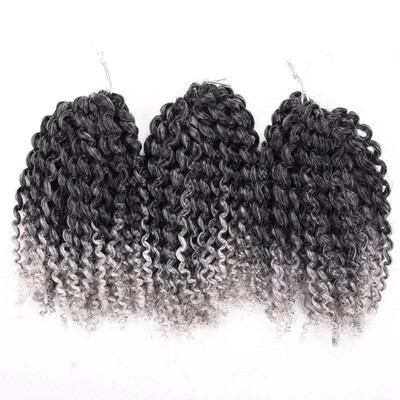 

8 inch Ombre Marlybob Crochet Braids 3pcspack Afro Kinky Twist Hair 90gpack Synthetic Crochet Hair Extensions