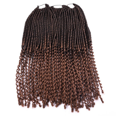 

20 inch Faux Locs Curly Crochet Hair 24 Roots Crochet Braids Synthetic Braiding Hair 3 Colors