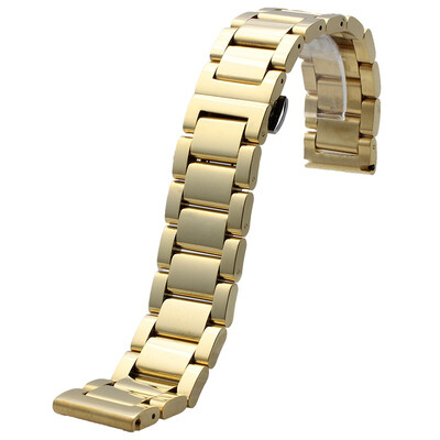 

Old pacer (laopijiang) ZD-S0027 solid stainless steel watch with all-gold 21mm steel butterfly buckle buckle