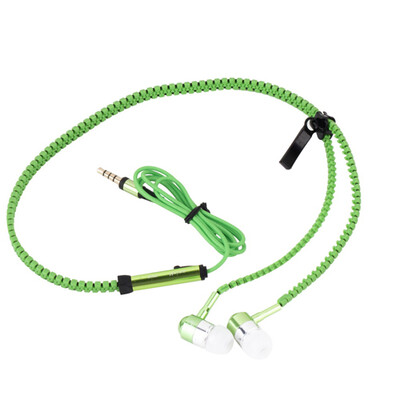 

New Style Stereo 3.5mm Jack Earbuds Earphones with Mic Zipper Earphone
