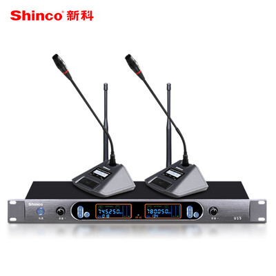 

Shinco U15 U-band Инвертор Беспроводной микрофон Karaoke Stage Speech Microphone School Conference KTV One с двумя микрофонами