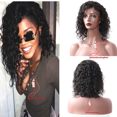 

wet wavy Bob Wig with baby hair Front Lace Wigs Human Hair Brazilian Short Bob Lace Front Wig rihanna bob hairstyle
