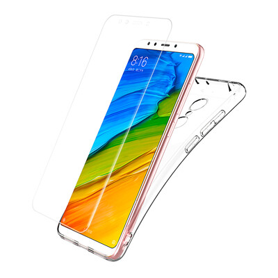

Red Rice 5 plus Mobile Shell Send Full Screen Transparent Steel Membrane Red Rice Mobile Phone Cases All-inclusive Drop Series Soft Shel