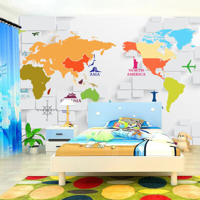 

Custom 3D Photo Wallpaper 3D Stereoscopic World Map Wallpaper For Kids Room Living Room Wall Mural Wallpaper Papel De Parede 3D