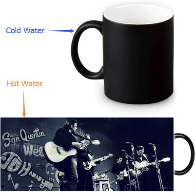 

Johnny Cash Morphing Mug Color Change Tea Cup Magic Milk Coffee Mug