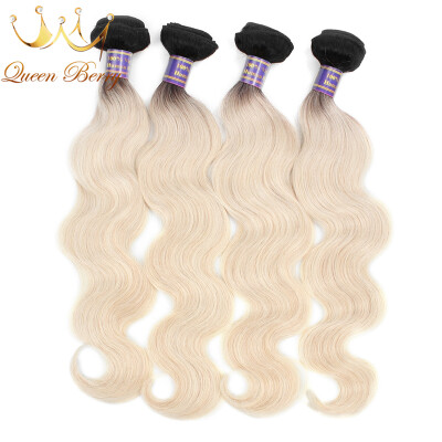 

Queen Berry High Quality T1B/613 Body Wave Human Hair 100% Brazilian Human Hair 4pcs