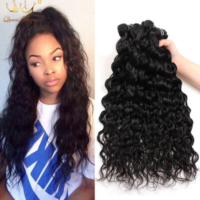 

Queen Berry Brazilian Hot Water Wave Virgin Hair 2pcs 100% Unprocessed Human Hair Orignal Human Hair 8-28inch Natural Black Color