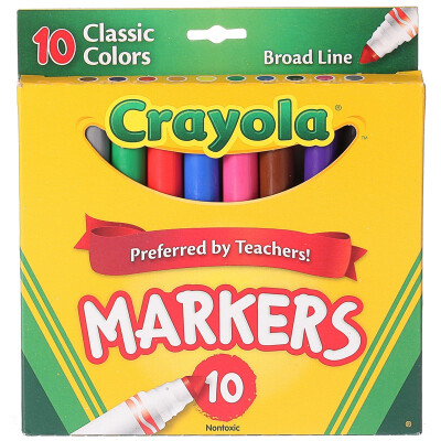 

painted children music (Crayola) painting tools brush pen diy toys children stationery 10 color rough art watercolor pen 58-7722