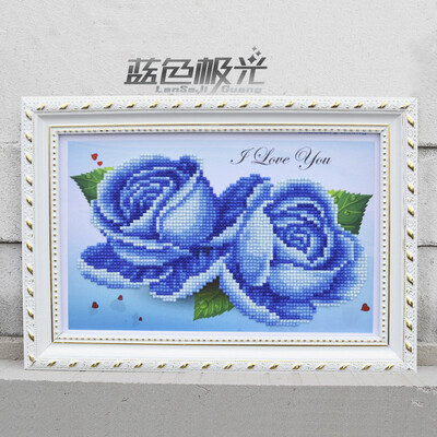 

DIY 5D Diamonds Embroidery Purple Red Blue Rose Magic Cube Round Diamond Painting Cross Stitch Kits Diamond Mosaic