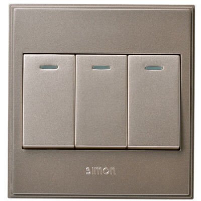 

Simon Electric (simon) V51032BY-02 three open double control 56C series 86 with fluorescent lined switch socket (bright champagne