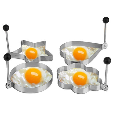 

Barbecue thick stainless steel omelette model purse egg creative fried egg mold four suit black trumpet