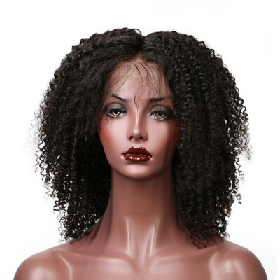 

9A Pre Plucked Kinky Curly Lace Wigs With Baby Hair 150 Density Brazilian Virgin Lace Front Human Hair Wigs For Black Women