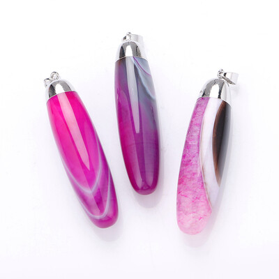

Yumten Colorful Amethyst Stone Necklace Natural Crystal Drops Gemstone Pendant Women's Jewelry Collares Fashion Gift Bag Reiki