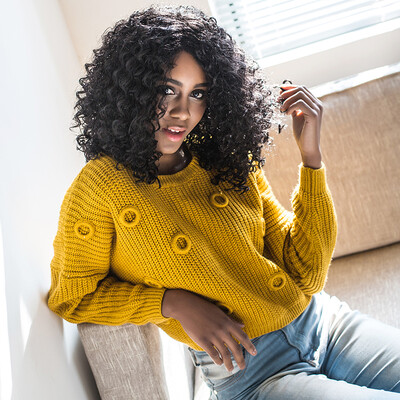 

AISI HAIR Afro Kinky Curly Hair Synthetic Wigs for Black Women Jet Black Hair High Temperature Fiber