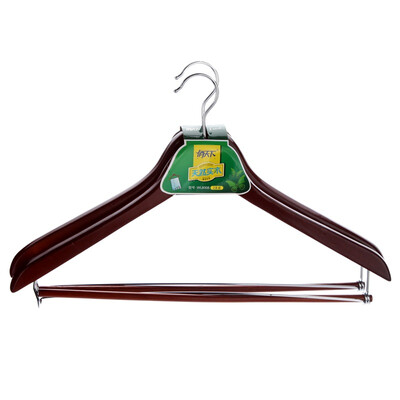 

Qiao Tian Hanger hangers racks solid wood hanger paint thickening coat racks 2 loaded WL8008 brown