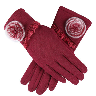 

MAXVIVI gloves womens fashion warm non-falling touch screen gloves WST743209 red