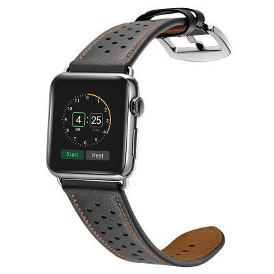 

BIAZE apple watch strap leather for Watch1 / Series2 / Series3 carabiner belt 38mm-black