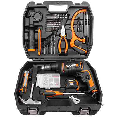 

WORX WORX Household Impact Drill Toolbox WX3173 Impact Drill Hand Electric drill Electric Hand drill Electric screwdriver Hardware Electric Screwdriver Tool Set