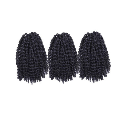 

8 inch Ombre Marlybob Crochet Braids 3pcs/pack Afro Kinky Twist Hair 90g/pack Synthetic Crochet Hair Extensions
