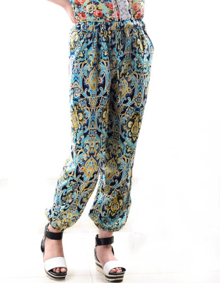 

Women Clothing Long Pant Printed large size was thin print casual long pants harem pants chiffon pants L32