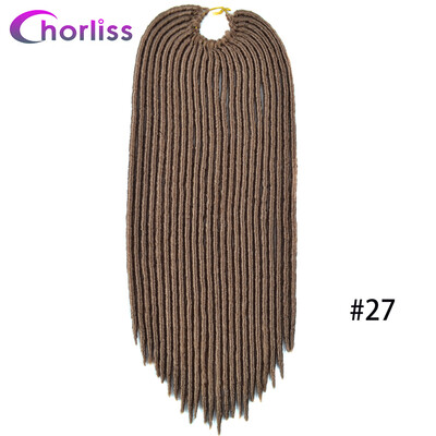 

Chorliss 18inch Dreadlocks Synthetic Hair Extensions Crochet Braids Soft Locs Braiding Hair Pure Color 100g 24strandspack 1pc