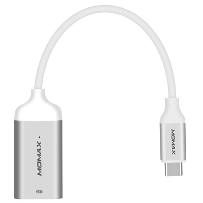 

Mo Миши (MOMAX) Type-C конвертер HDMI USB-C Поддержка расширения адаптер Apple MacBook Huawei подключенный телевизор проектор серебряный Mate10