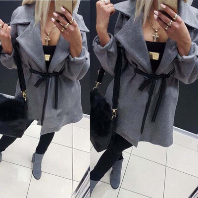 

Lovaru ™ 2017 Зимние пальто Женщины Твердые с длинным рукавом Outwear Office Lady Fashion Women Coat Warm Clothing