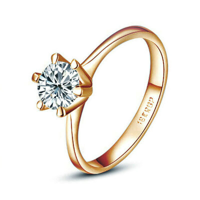 

Yoursfs® 18K Rose Gold Plated 0.5CT Simulated Diamond Ring Use Austrian Crystal Wedding Ring