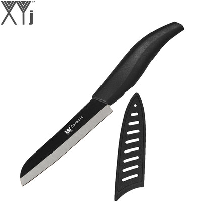 

Beauty Gift XYj Brand Handmade 4 Inch Santoku Ceramic Knife With Sharp Blade ABS + TPR Handle Kitchen Knife Cooking Accessories