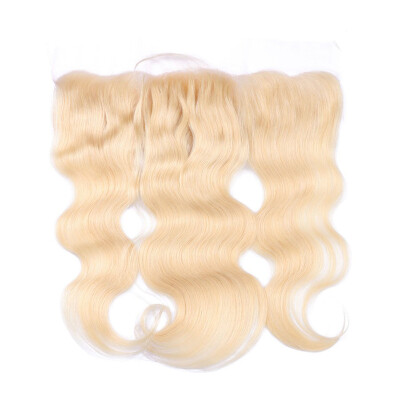 

9A 613 Blonde Lace Frontals With Baby Hair 134 Ear To Ear Body Wave Lace Frontal Closure Brazilian virgin Hair Extensions