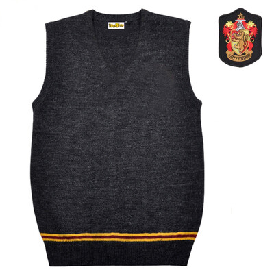 

Knitted Vest Sweater Gryffinder House Uniform Unisex V-neck Vest Cosplay Costume