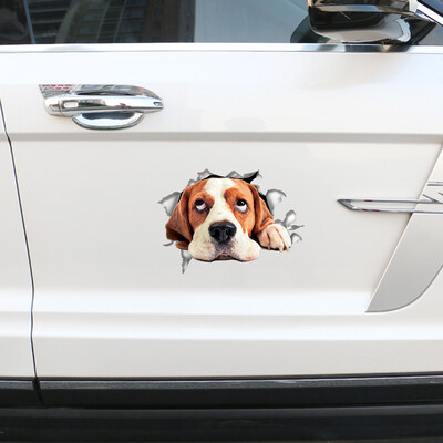 

LMA Loma car sticker 3D stickers simulation cracks through the wall stickers Leopard rearview mirror stickers car decoration