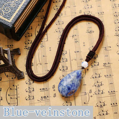 

1шт. Yumten Necklace Women Water Droplets Подвеска Мужские ювелирные изделия Rhinestone Sapphire Garnet Stone Mermaid Teen Fairy T