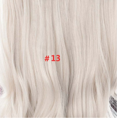 

24 inch Wavy Clip in Hair Extensions Synthetic Heat Resistant Fiber Pure Color 4 Clips 190g/pc 17 Colors Available