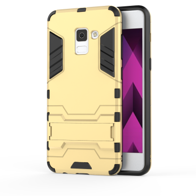 

Shockproof Ultra-thin Armor Plastic TPU Back Case Cover with Stand Holder Phone Case for Samsung Galaxy A5 2018