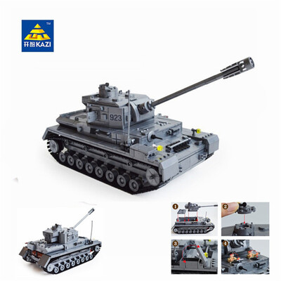 

Kazi 82010 Large Panzer IV Tank 1193pcs Building Blocks Military Army Constructor set Educational Toys for Children