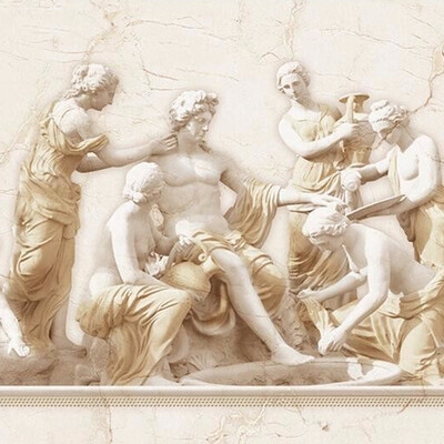 

3D Stereoscopic European Roman Statue Wall Mural Wallpaper For Walls 3D Bedroom TV Backdrop Non-woven Straw Paper Wall Papers