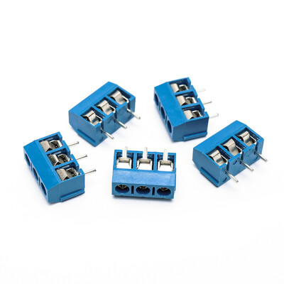 

100 pieceslot Suyep Screw Terminal Block Connector KF301-3P Blue Iron