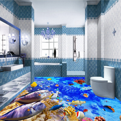 

Бесплатная доставка высокого качества обои пол Sea World Flooring картина исследования водонепроницаемый офисный пол настенный 250cmx200cm