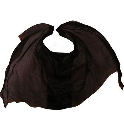 

Silk Belly Dance Veils Shawl Scarf Pure Black Color Belly Dance Practice Performance Silk Veils 250270114 cm