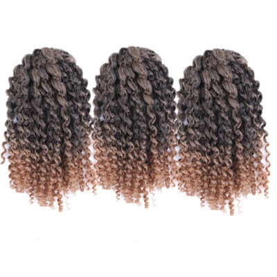 

8 inch Ombre Marlybob Crochet Braids 3pcs/pack Afro Kinky Twist Hair 90g/pack Synthetic Crochet Hair Extensions